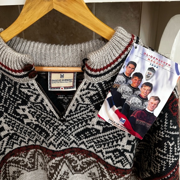 Dale of Norway Nagano 1998 Olympic Sweater NWT Nordic Ski Wool Made in Norway - Picture 4 of 10